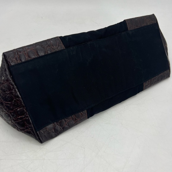 Prada Croc embossed trim satchel - Picture 5 of 8